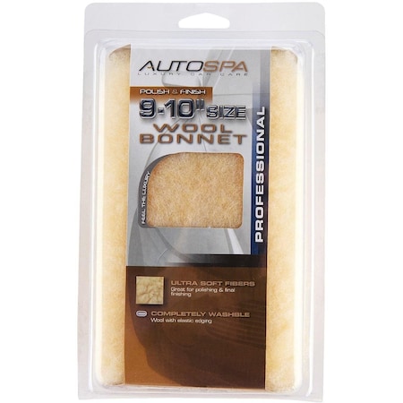 Auto Spa 9in. To 10in. Washable Wool Polishing Bonnet 40405AS